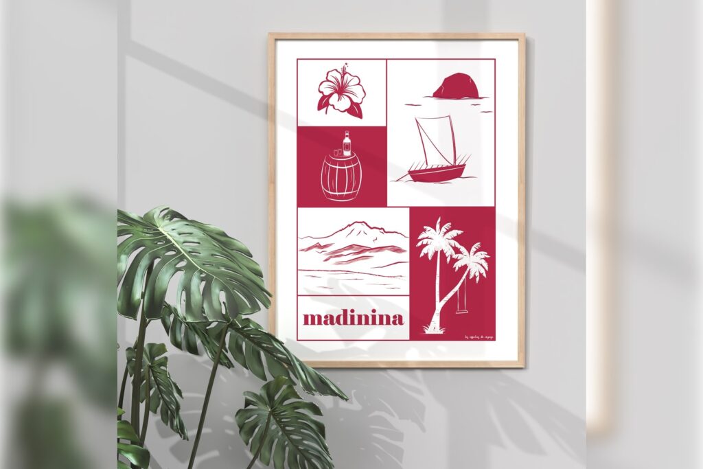 Affiches personnalisables Madinina Affiche Madinina Idée cadeaux Affiches personnalisables